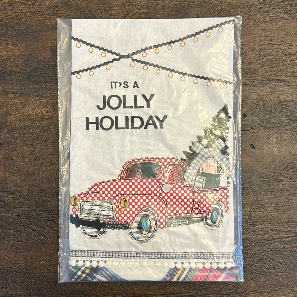 Jolly Holiday Truck Tea Towel
